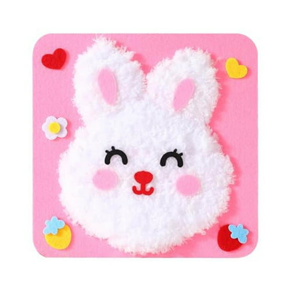 DIY Embroidery Craft Kit for Children Sewing Projects with Cartoon Animal Designs Hands On Art Activity