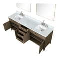 thumbnail image 4 of Laurel 84 in W Grey Oak Double Vanity, Carrara Marble Top, Faucet Set, & 36 in Mirrors, 4 of 6