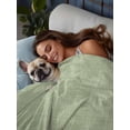 thumbnail image 3 of Sage Green Burlap Texture Flat Sheet Only Twin Size, Soft Breathable Bed Top Sheets for Mattress, Farmhouse Vintage Sage Green Luxury Bedding Flat Sheets for Home Hotel Bedroom Bed Protection, 3 of 9