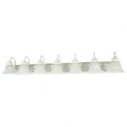 Nuvo 60-294 - Ballerina - 7 Light - 48" - Vanity - w/ Alabaster Glass Bell Shades