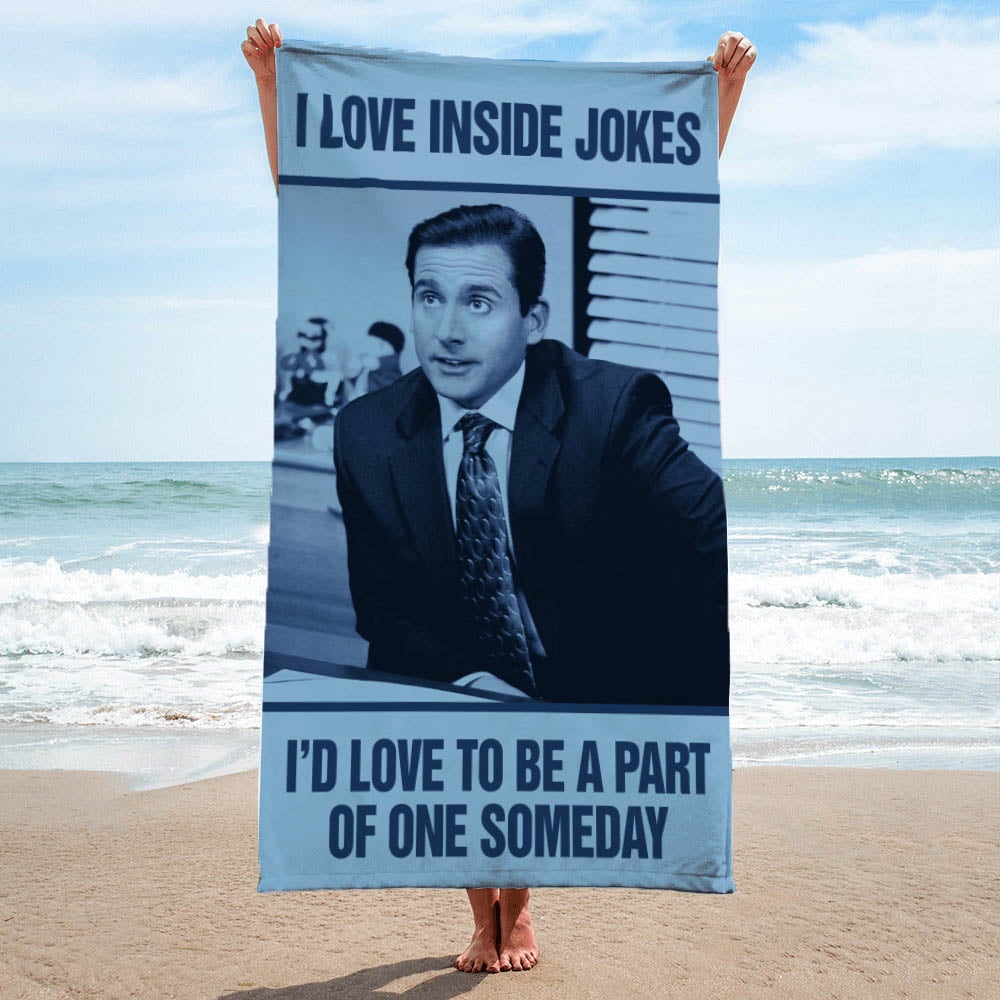 The Office I Love Inside Jokes Beach Towel, 34 x 64, Blue, NBC Universal