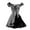 Black, variant on TJAZFJPA Plus Size Dresses Women's Mini Dress Puff Sleeves Vintage Print Gothic Dress Plus Size Drawstring Sexy Party Dresses Knit Dress Beach Dresses