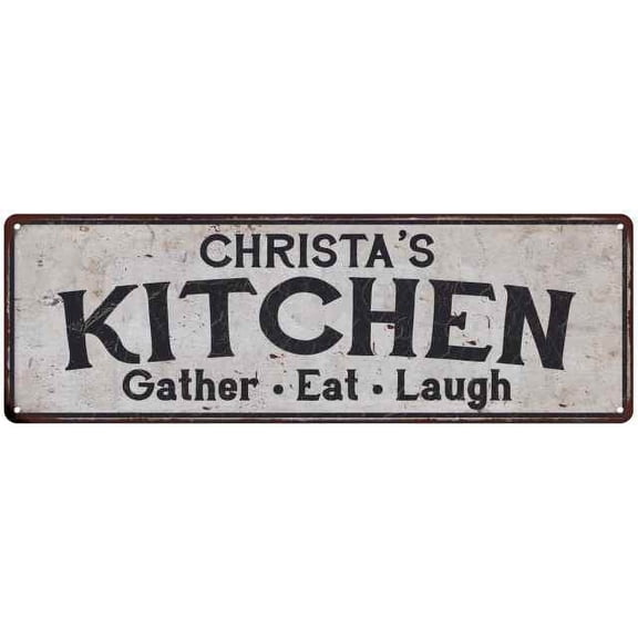 CHRISTA's Kitchen Rustic Chic Decor Gift 6x18 Sign 106180051818
