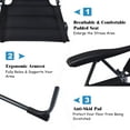 thumbnail image 6 of PetFurnishn Set of 2 Patio Chairs, Folding Chairs with Adjustable Backrest, Outdoor Sling Chairs for Bistro, Deck, Backyard, Armchair with Padded Seat, 300 lbs Capacity (2, Black), 6 of 9