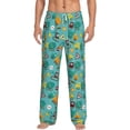 thumbnail image 2 of Lsque Trucks And Excavators Print Men's Pajama Pants, Lounge Pant - Comfortable Home Wear,Elastic Waistband, Stylish Design-Small, 2 of 9