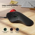 thumbnail image 4 of Wireless Ergonomic Trackball Mouse, Rechargeable, Bluetooth Rollerball Mouse, 44mm Index Finger Trackball, 5 Adjustable DPI, 4 of 4