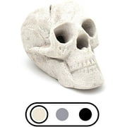 OSKER Ceramic Fireproof Fire Pit Skull Log for Bonfire, Campfire, Fireplace, Firepit | Light Beige | 1 CT