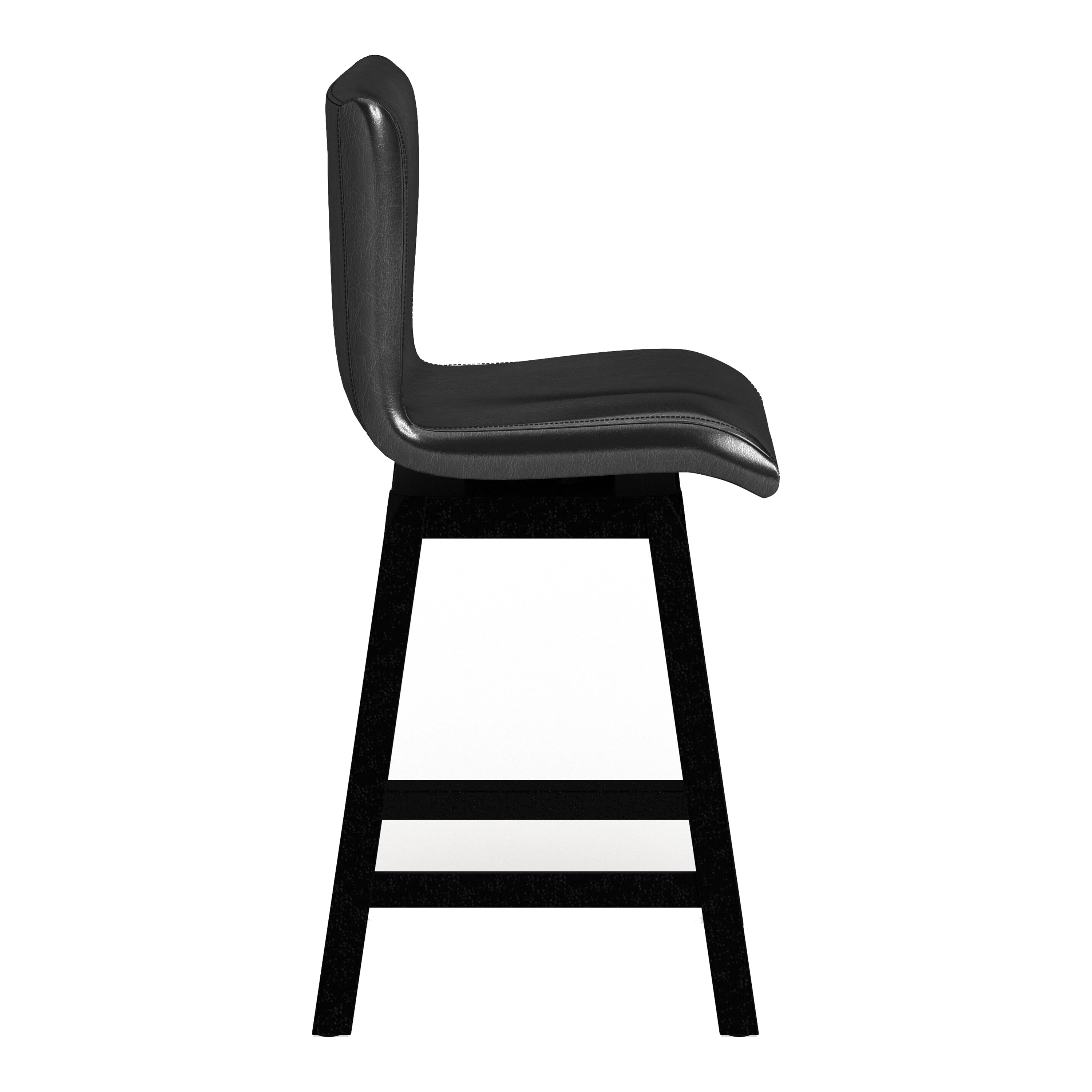 Furniture of America Severn Swivel Wood Black Counter Height Stools (Set of 2)