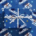 thumbnail image 3 of RUSPEPA Blue Graduation Wrapping Paper Roll 2025, Gift Wrap with Trencher Cap and Congrats Grad for High School and College Graduation, Mini Roll, 17 Inches x 16.4 Feet, 3 of 7