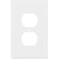 thumbnail image 3 of (10 pack) HyperTough Oversized Outlet Plate, Duplex Receptacle, 1 Gang, White Nylon, 53148, 3 of 7
