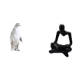 thumbnail image 1 of Estatua De Resina De Pingüino Pensador, Figura Abstracta Creativa, Adorno Decorativo Coleccionable Para Inauguración De La Casa, Sala De Estar, Mesa, Dormitorio, Oficina., 1 of 8