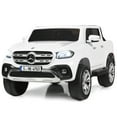thumbnail image 1 of Costway Licensed Mercedes Benz x Class 12V 2-Seater Kids Ride On Car w/ Trunk White, 1 of 10