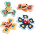 thumbnail image 1 of Juguetes de ventosa giratoria para bebés, juguetes sensoriales de viaje aéreo, regalos ideales para niños pequeños, 4 piezas, 1 of 6