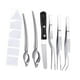 thumbnail image 3 of Pinzas para emplatar, pinzas culinarias de agarre cómodo, cucharas para dibujar salsas, herramientas para emplatar, de precisión para chefs, 3 of 9