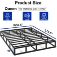 thumbnail image 2 of 9 Inch Full Size Box Spring, Metal Heavy Duty Mattress Foundation with Fabric Cover, Easy Assembly Bed Base, 2 of 6
