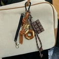 thumbnail image 6 of Creative Bagel Chocolate Bag Charm Rope Keychain Accessory Lightweight Practical Bags Pendant for Backpacks and Keys, 6 of 9