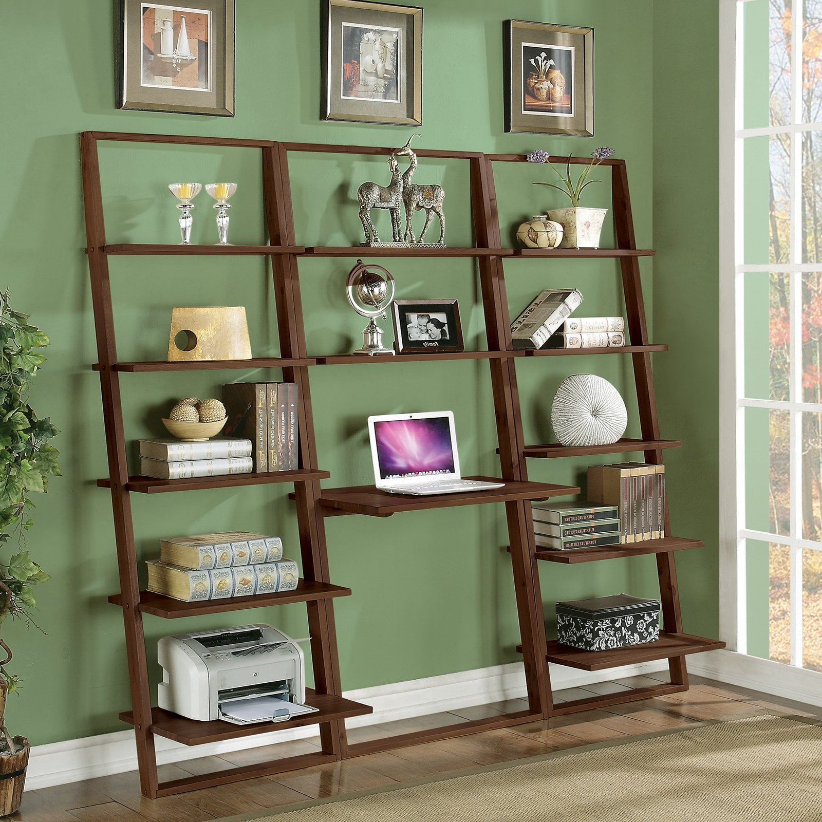 Riverside Lean Living Leaning Desk With Bookcases Com