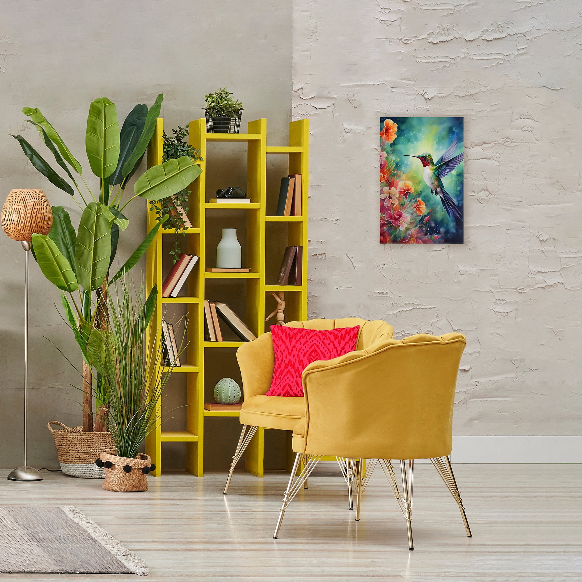 Stupell Industries Fluttering Hummingbird & Radiant Blossoms Canvas Wall Art, design by Creative Studio