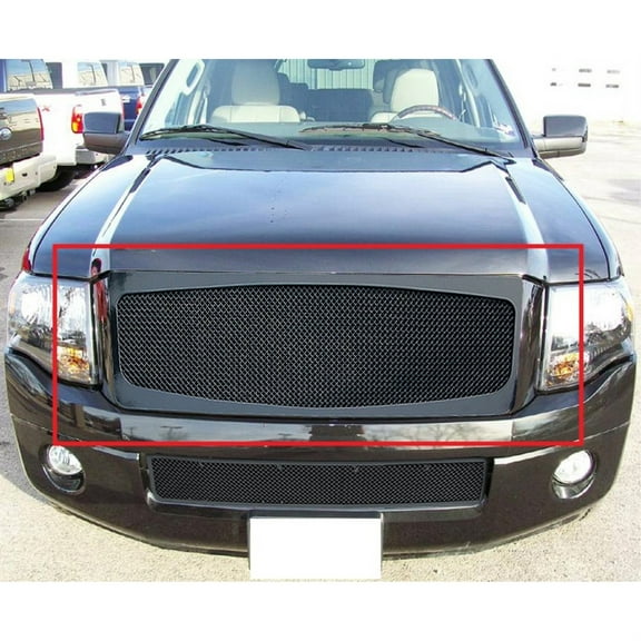 2007-2014 Ford Expedition Stainless Steel Black Powder Coated Finish 1.8 Mm Wire Mesh Black Wire Mesh Grille