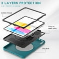 thumbnail image 2 of ELEHOLD for iPad 10th Gen 10.9" 2022 Rugged Case Three-Layer Protection with 360° Rotating Kickstand Adjustable Handstrap Pencil Holder Shockproof Case For iPad 10.9" 2022,Lightblue, 2 of 8