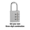 thumbnail image 3 of Master Lock 630D Set Your Own Combination Luggage Lock, 1-3/16 in. Wide, Nickel, 3 of 5