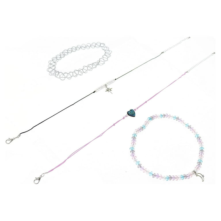 Wonder Nation Kids Celestial Necklace and Choker Set 4 Pack