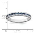 thumbnail image 4 of Auriga Fine Jewelry 925 Sterling Silver Blue & White Cubic Zirconia Wedding Band Ring Size 6 for Women, 4 of 6