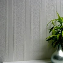 Brewster Blarney Marble Stripe White Paintable Textured Vinyl Unpasted Vinyl Wallpaper, 20.9-in by 33-ft, 57.5 sq. ft.