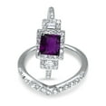 thumbnail image 5 of LaRaso & Co His Her Wedding Rings Amethyst CZ Bridal Engagement Wedding Set Sterling Silver 9/10, 5 of 7