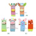 thumbnail image 2 of Zewfffr Cartoon Baby Socks Rattle Toys Cloth Wrist Strap Rattles Soft Handbells, 2 of 9