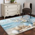 thumbnail image 4 of Summer Beach Washable Area Rugs 4'x6', Flower Vase Low Pile Throw Living Room Rug Non-Slip Sturdy Edge Binding Carpet for Indoor Entryway Bedside Kitchen, 4 of 9