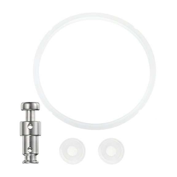 Uxcell Pressure Cooker Sealing Ring Silicone Gasket Cap Float Valve Floater Kit for 5/6QT Pressure Pot, 1Set White