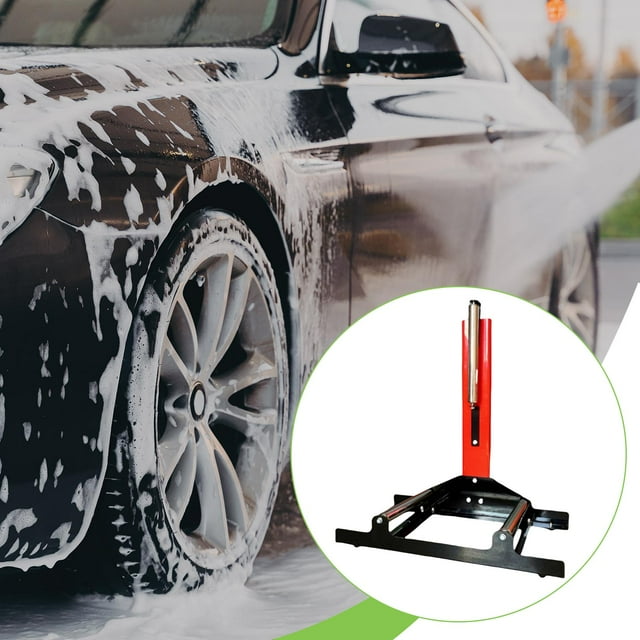 DYNWAVECA 360 Degree Rolling Wheel Detailing Stand Wheel Cleaning Stand Professional Rotating Rim Detailing Roller for Car Beauty