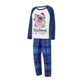 thumbnail image 4 of Elippeo Family Matching Christmas Pajamas, Baby Romper/Letter Print Long Sleeve Tops and Plaid Pants Loungewear Set, 4 of 10