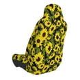 thumbnail image 2 of Wukai Sunflowers In Vintage Full Set Car Seat Covers with Soft Padding Universal Auto Front Seats Protector and Cushion Mat, 2 of 5