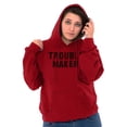 thumbnail image 3 of Trouble Maker Rebel College Party Hoodie Sweatshirt Women Men Brisco Brands 2X, 3 of 6
