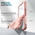 thumbnail image 5 of Feishell Back Case Fit for Google Pixel 8 Pro 6.2 inch,Shock Resistant Hybrid 3-In-1 Rotatable Finger Ring Kickstand Support Magnetic Car Mount Anti-Scratch Protective Phone Cover,Rosegold, 5 of 6