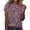 Pink, variant on Women's Sequin Graphic Sparkly Short Sleeve Crew Neck Casual Tunic Top for Party and Daily Wear