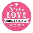 thumbnail image 1 of 100 PCS More Love Personalized Wedding Favor Gift Paper Tags Custom Made Circle Hang Tags, 1 of 1