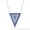 Blue, variant on Upside-Down Open-Triangle Charm CZ Crystal Pave Pendant & Necklace in .925 Sterling Silver