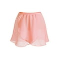 thumbnail image 1 of IEFIEL Kids Girls Chiffon Ballet Wrap Skirt Elastic Waistband Skater Skirt Ballerina Performance Dance Wear Pink 6-10, 1 of 7
