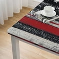 thumbnail image 4 of nygtbtfer American Flag Oval Fitted Tablecloth, American Wooden , for Kitchen Dining, Party, Holiday, Christmas, Buffet, Dark Mauve Vermilion white, 4 of 7