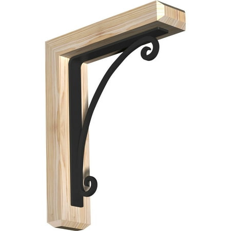 

3 1/2 W x 16 D x 19 H Legacy Craftsman Ironcrest Smooth Bracket Douglas Fir (1 1/2 W x 12 D x 15 H Iron Bracket)