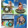 thumbnail image 6 of POZA Inflatable Pool Float Tube - Confetti Premium UV Resistant Swim Ring Float, Heavy Duty Inflatable Floats for Swimming Pool Party, Beach - 36 Inches - Black Gold, 6 of 9