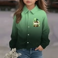 thumbnail image 5 of UQJfacai Boys St Patricks Day Shirt Shamrock Printed Long Sleeve Button Down Shirts Hawaiian Gradient Collared Blouse 3-16 Years, 5 of 7