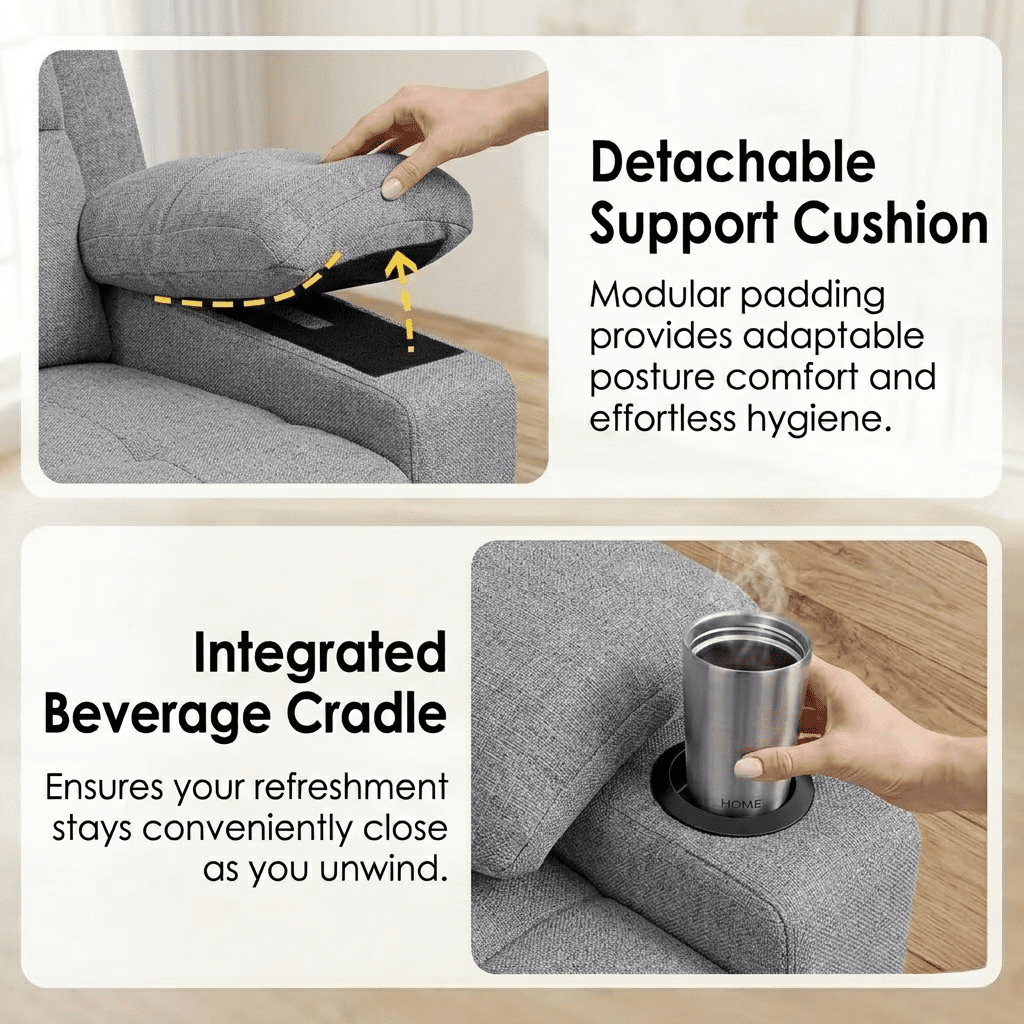 58" Convertible Sofa Bed Pull Out Couch Sleeper Loveseat with Teddy Fabric USB Charging Ports Adjustable Backrest Cup Holders and Side Pocket for Living Room Apartment Small Spaces,Light Grey