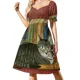 thumbnail image 2 of Vestido sin mangas de gato de biblioteca de gatos literarios clásicos ropa de verano para mujer vestidos de novia para mujer vestido de playa, 2 of 6