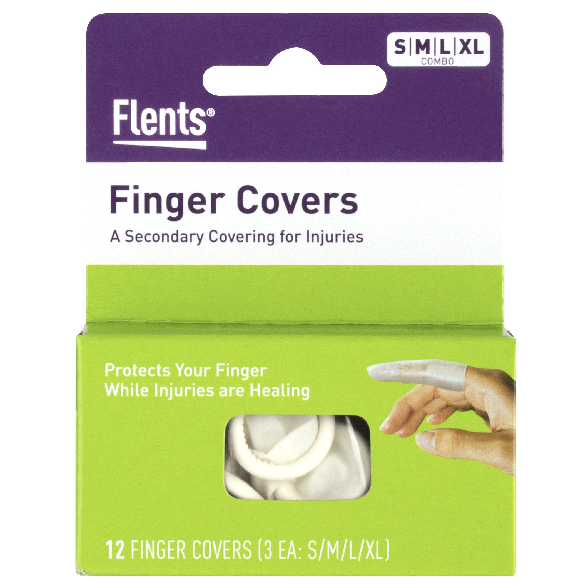 Flents Finger Cots Assorted Sizes Non Sterile Powder Free 12 Count