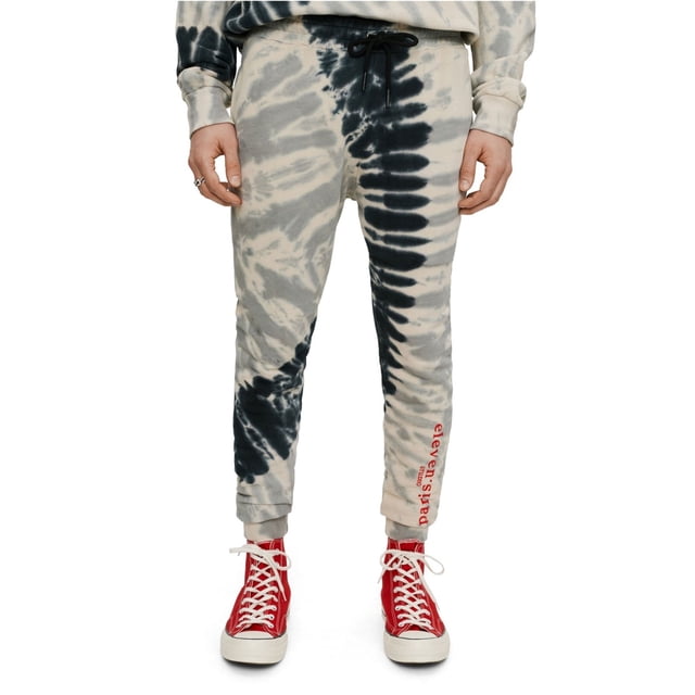 Elevenparis Hombres Cordón Cintura Casual Jogger Pantalones Oatmeal M/29