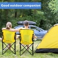 thumbnail image 6 of 2 PCS Folding Camping Chair with Cupholder and Carry Bag Regular Size Colorful Breathable Portable Lightweight Lawn Chair with Side Pocket for Fishing Hiking Beach Outdoor Activity, 6 of 6